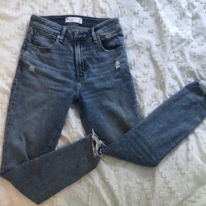 High rise super skinny ankle jeans